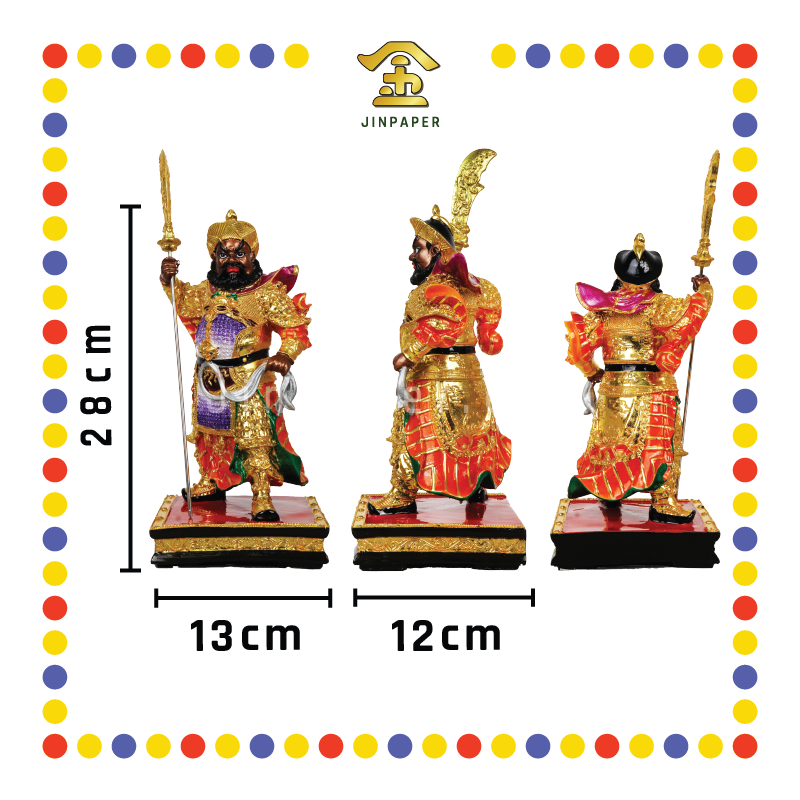 PRAYING STATUE 10寸 彩色周仓&关平(对)