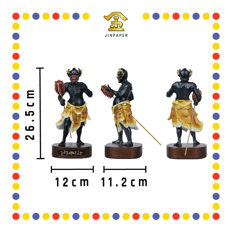 PRAYING STATUE 10寸 树脂珍珠淡彩新体站五鬼(套)