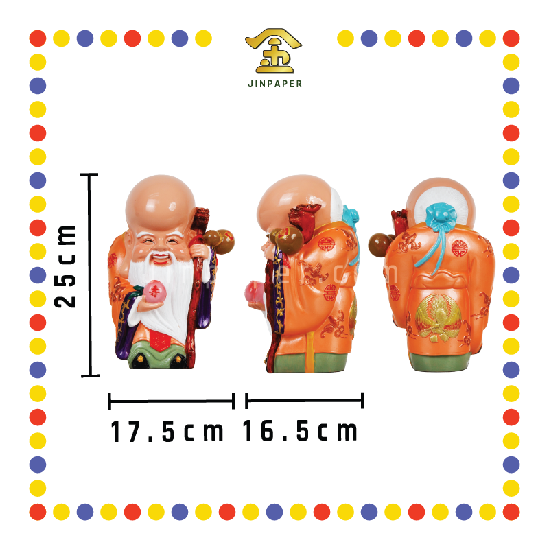 PRAYING STATUE 10寸 彩绘三星