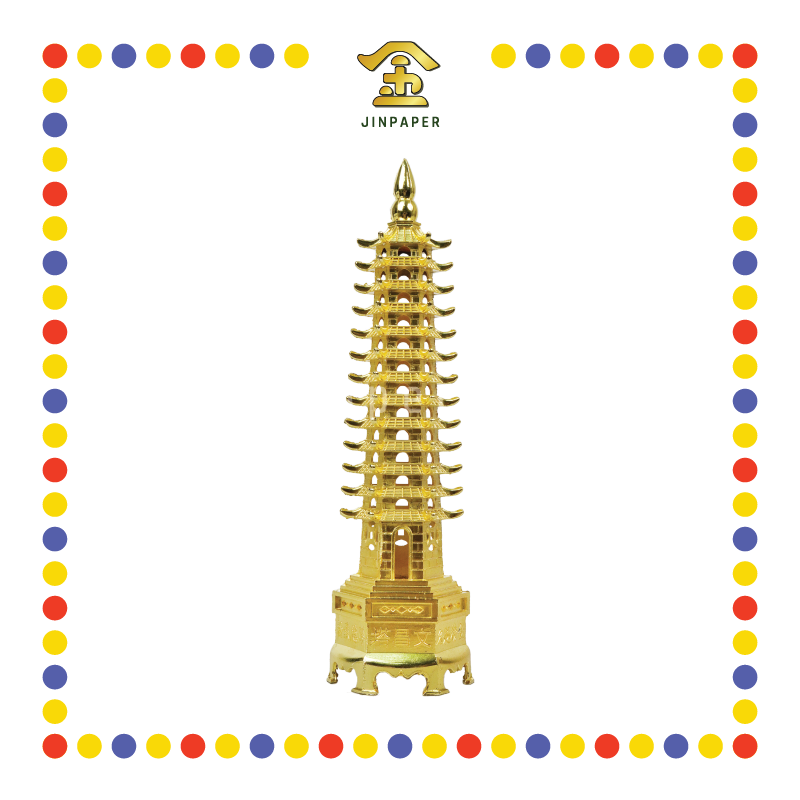 LUCKY GOODS 10寸 电金文昌塔-大