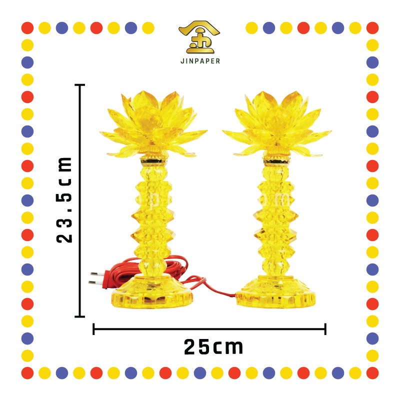 PARYING LAMP 10号 七彩水晶莲花灯【黃/透明/红/粉红/紫】(全LED)