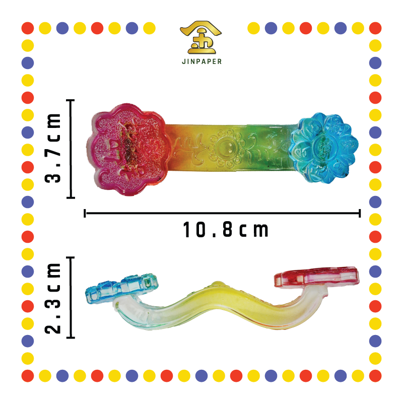 LUCKY GOODS 10cm【七彩/黄色】水晶如意