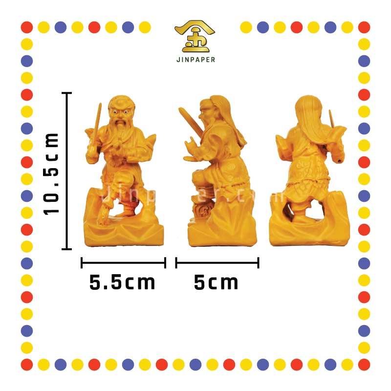 PRAYING STATUE 10cm 木色企法主公