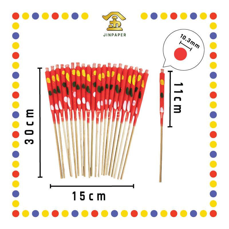 JOSS CANDLE (箱)花六脚烛(10kg) (蜡烛)