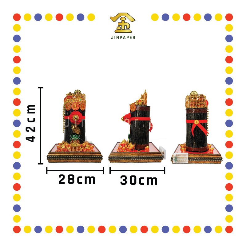 LUCKY GOODS 10x10x16 单金招财黑金+LED