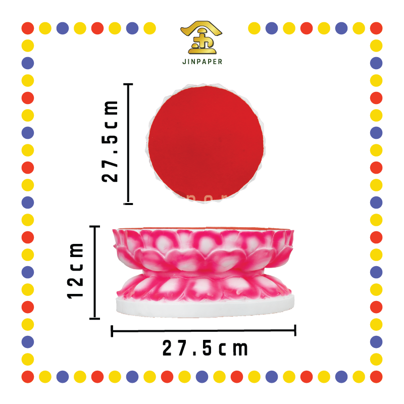 STATUE STAND 莲花座(红) 10x10x5