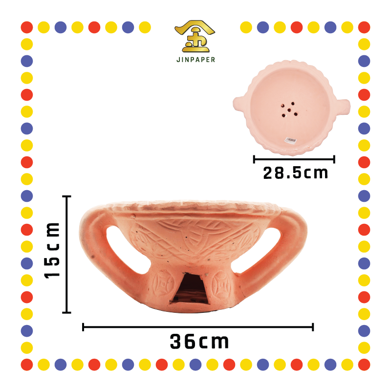 PRAYING CENSER 11寸 土庄甘文烟炉 (香炉)