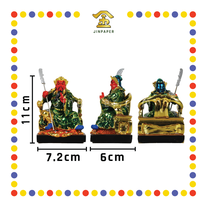 PRAYING STATUE 11cm 坐镀金剑指关帝