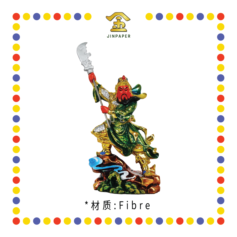 PRAYING STATUE 11cm 镀金站山挥刀关帝