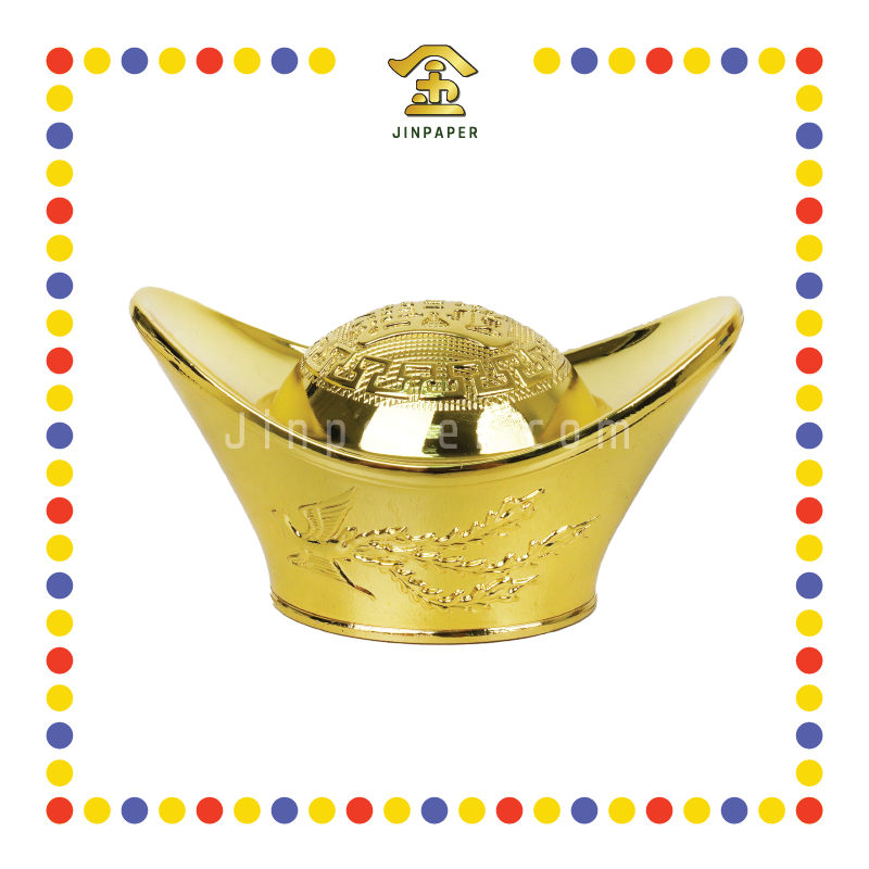 LUCKY GOODS 11cm 龙凤金元宝