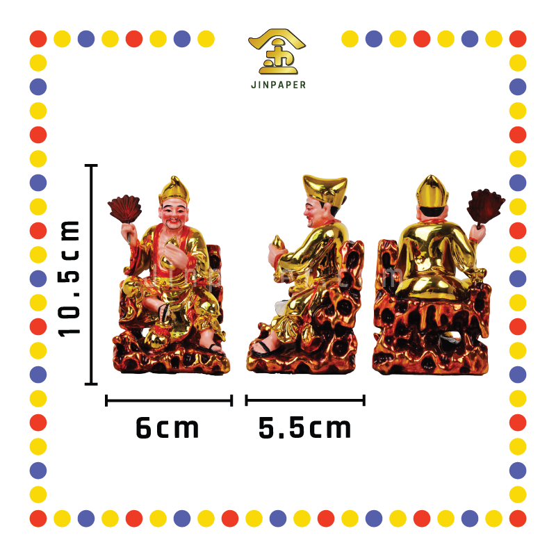 PRAYING STATUE 11cm 镀金坐济公