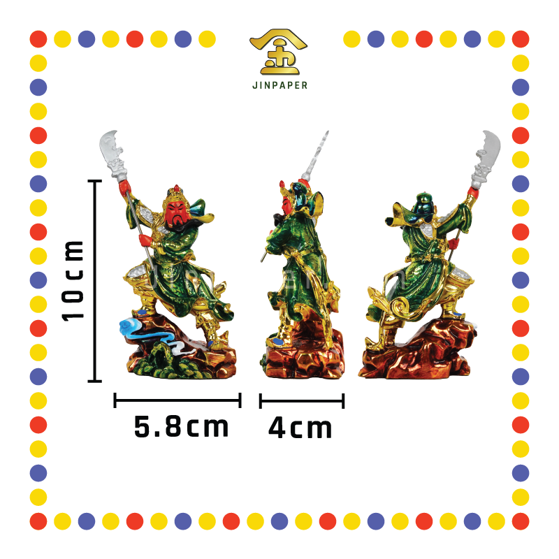 PRAYING STATUE 11cm 镀金站山挥刀关帝