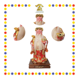 PRAYING  STATUE 12" 敦煌彩站如意土地公