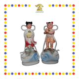 PRAYING  STATUE 12寸 汉白玉金童玉女