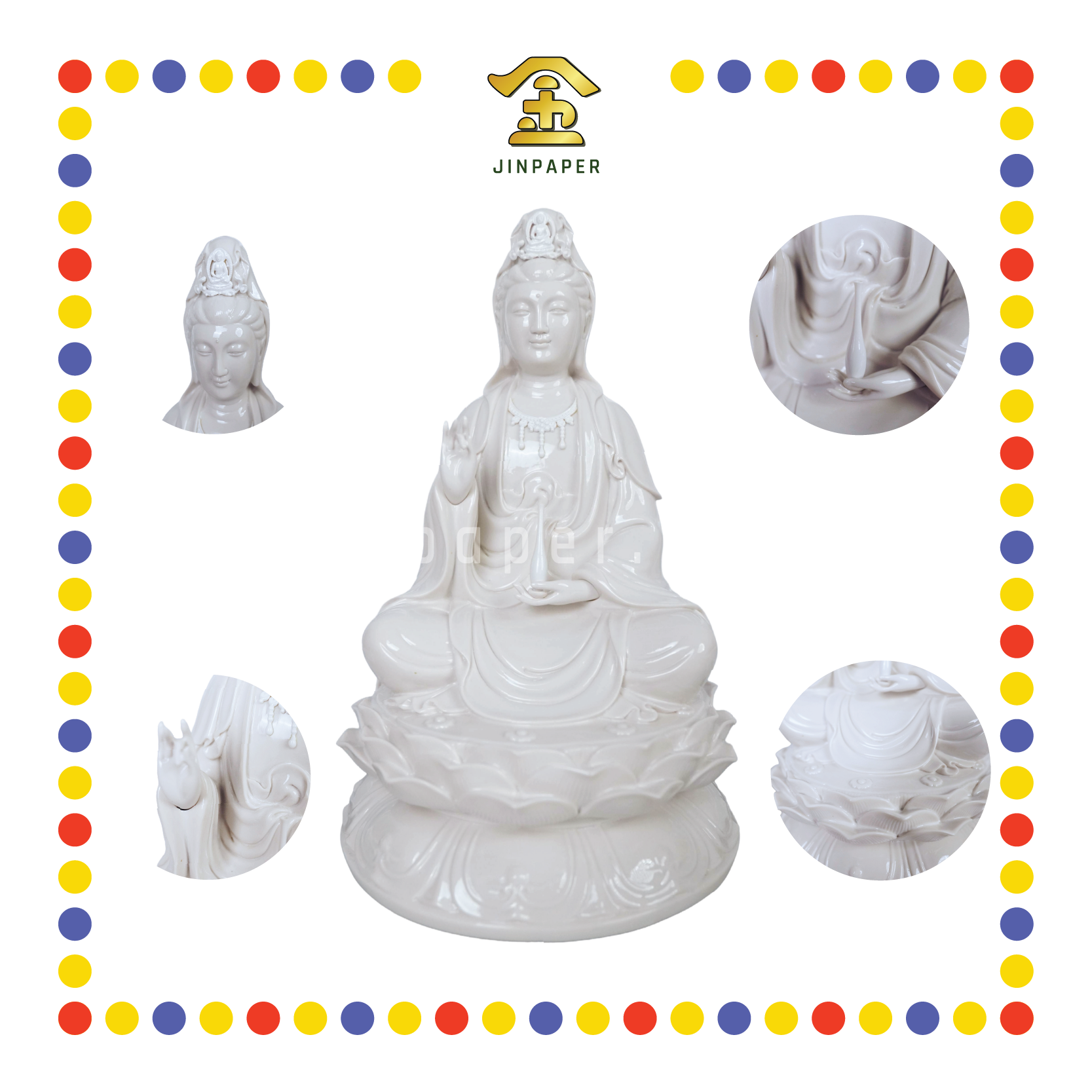 PRAYING STATUE 12寸 全白观音
