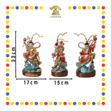 PRAYING  STATUE 12" 金缕彩木吒