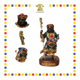 PRAYING  STATUE 12" 金缕彩关平周仓