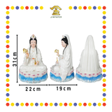 PRAYING STATUE 12" 仿瓷白衣妙善观音
