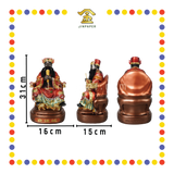 PRAYING STATUE 12" 树脂金缕彩坐圆座城隍爷