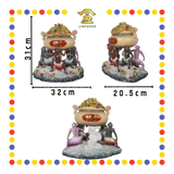 PRAYING STATUE 12" 汉白玉五鬼运财