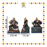 PRAYING  STATUE 12" 树脂银彩虎爷