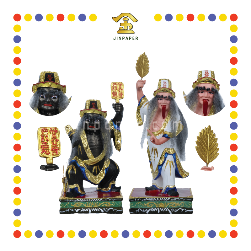 PRAYING STATUE 12寸 立彩色大二伯爷(对)