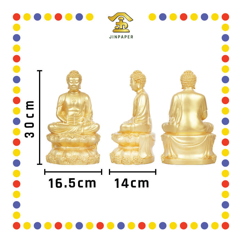 PRAYING STATUE 12寸 释迦金色