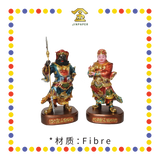 PRAYING  STATUE 12" 金缕彩关平周仓