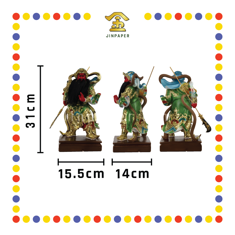 PRAYING STATUE 12寸 敦煌树脂仙体站关公