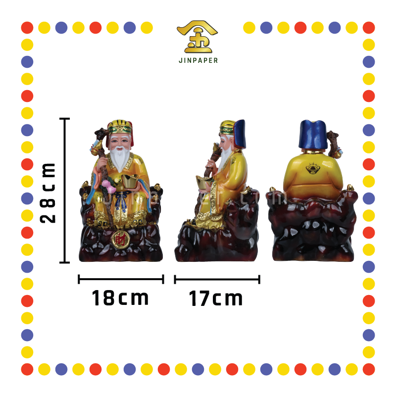 PRAYING STATUE 12寸 彩色土地公婆(尊)