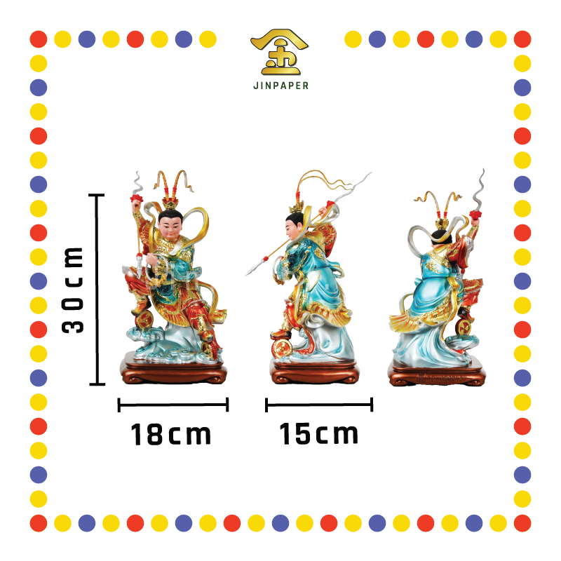 PRAYING STATUE 12寸 树脂金缕新体双轮太子