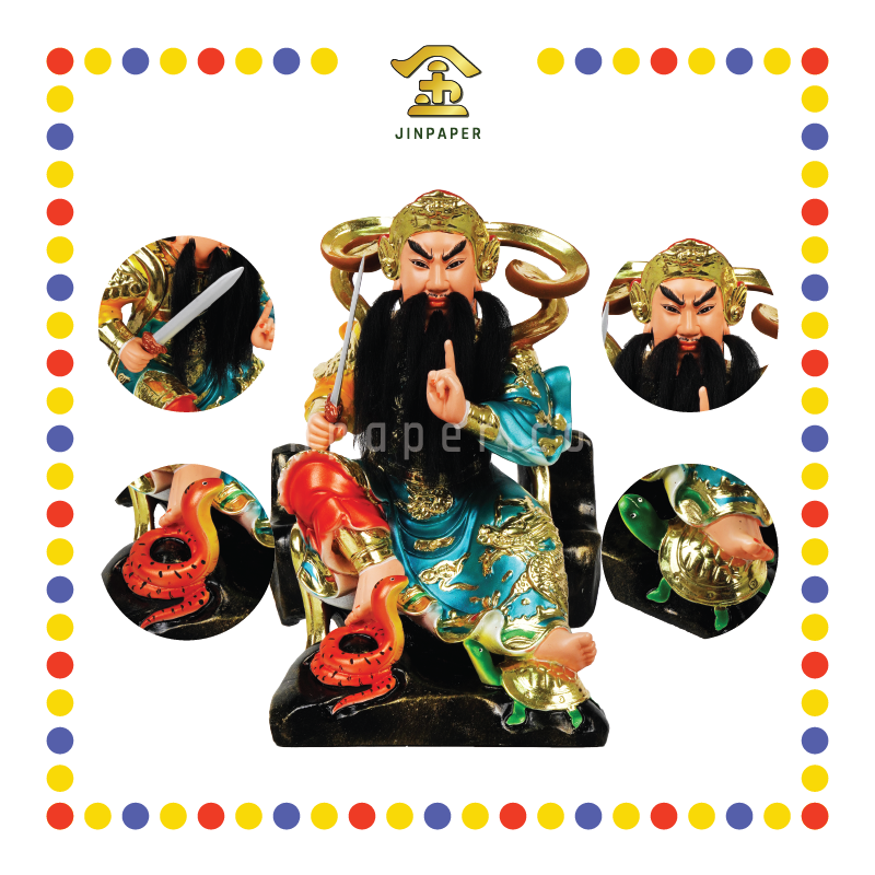 PRAYING STATUE 12寸 敦煌树脂玄天上帝