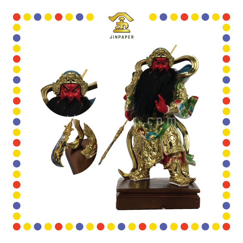 PRAYING STATUE 12寸 敦煌树脂仙体站关公