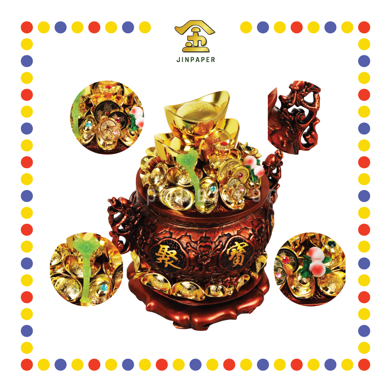 LUCKY GOODS 12寸 1385红铜色聚宝盆