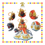 PRAYING  STATUE 12寸 彩绘红衣赵公明23A