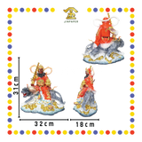 PRAYING  STATUE 12寸 彩绘红衣赵公明23A