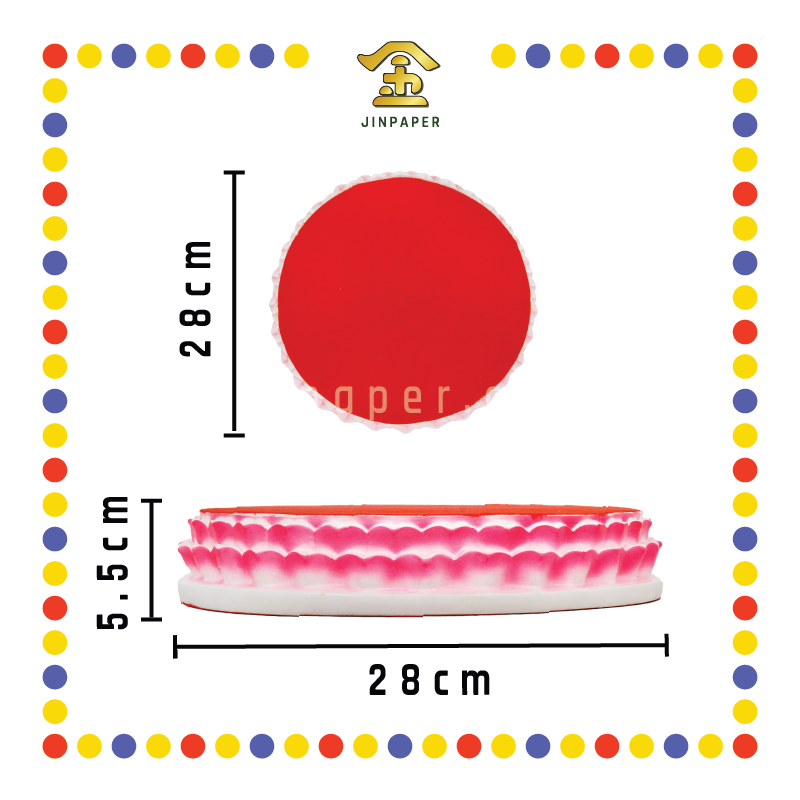 STATUE STAND 12x12x2 莲花石座(红)