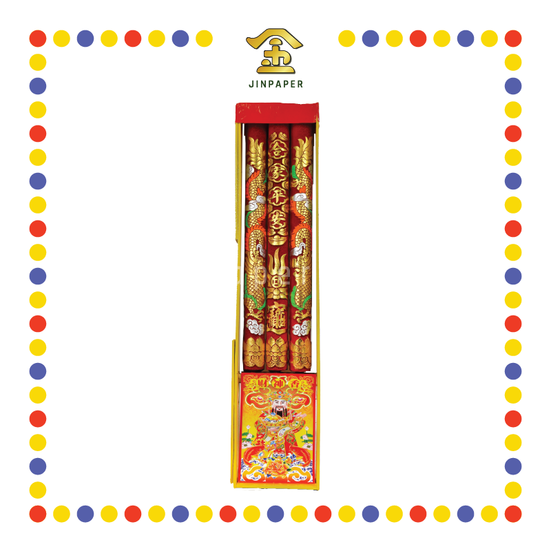 JOSS STICK 130cm 红色烫金闪光 (大香, 龙香)