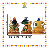 PRAYING STATUE 13寸 彩色按金箔坐椅看书关公(没底)