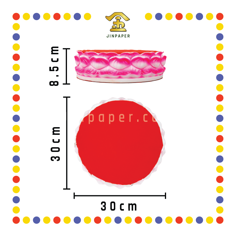 STATUE STAND 13½ 莲花座(红)