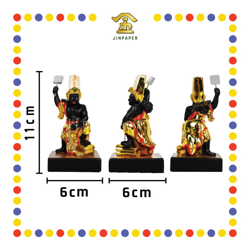 PRAYING STATUE 13cm 镀金棺木大二伯爷(对)