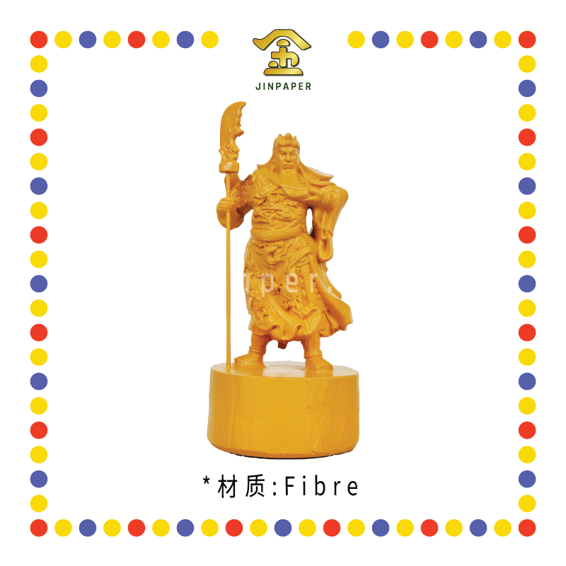 PRAYING STATUE 14cm 木色站台抓须关帝