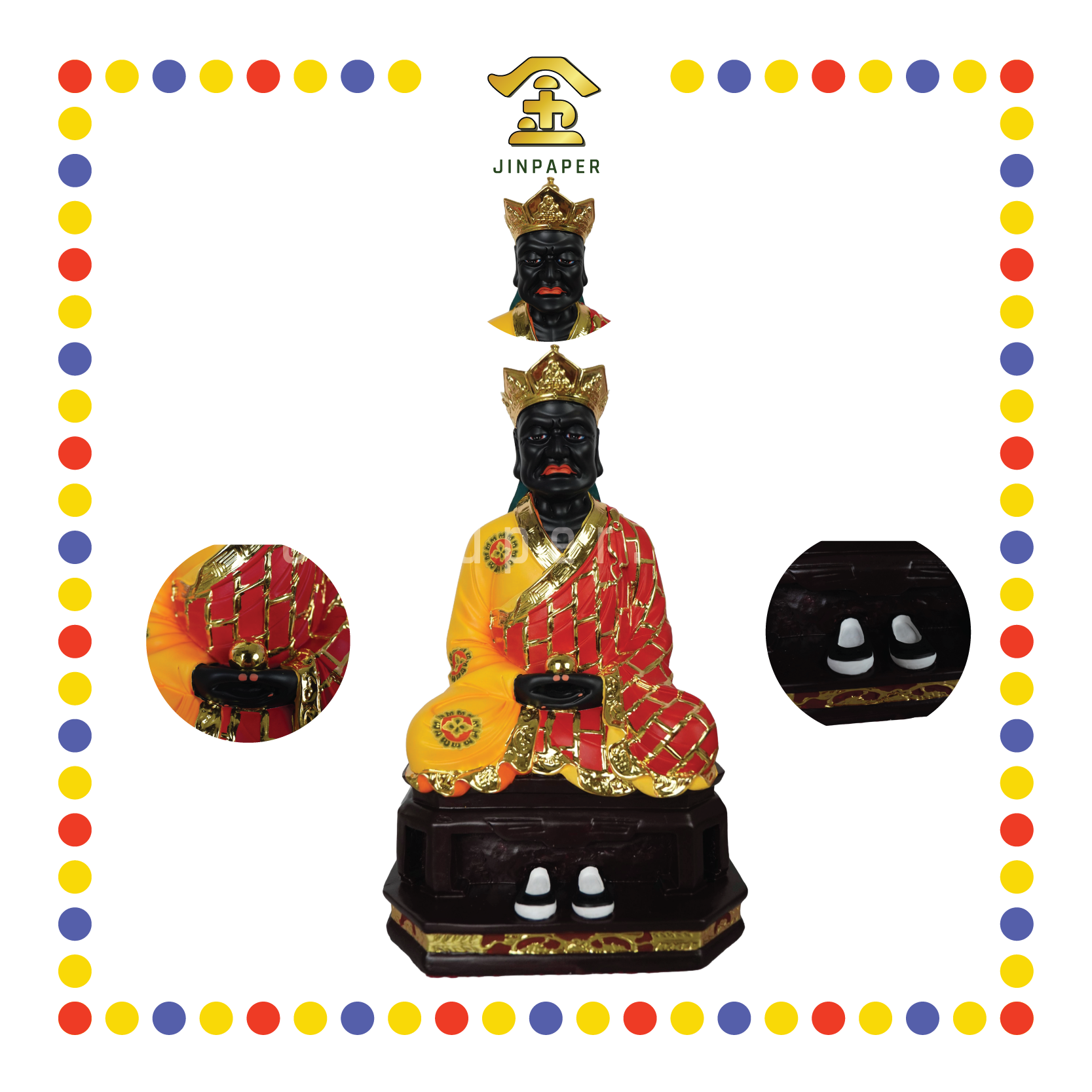 PRAYING STATUE 16" 树脂敦煌彩清水祖师