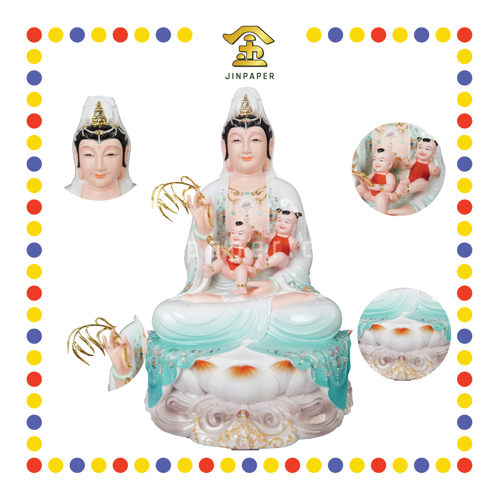 PRAYING STATUE 16" 仿瓷送子观音