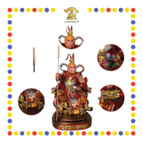 PRAYING  STATUE 16" 树脂金缕彩坐圆座齐天大圣