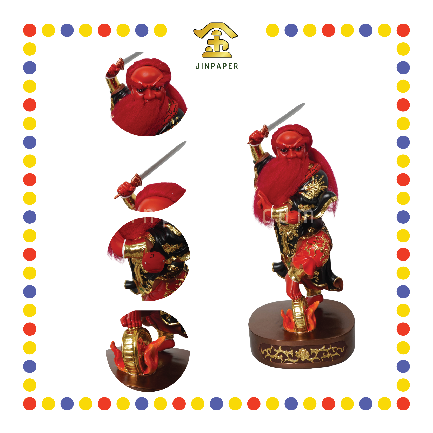 PRAYING  STATUE 16" 站洪公圣君