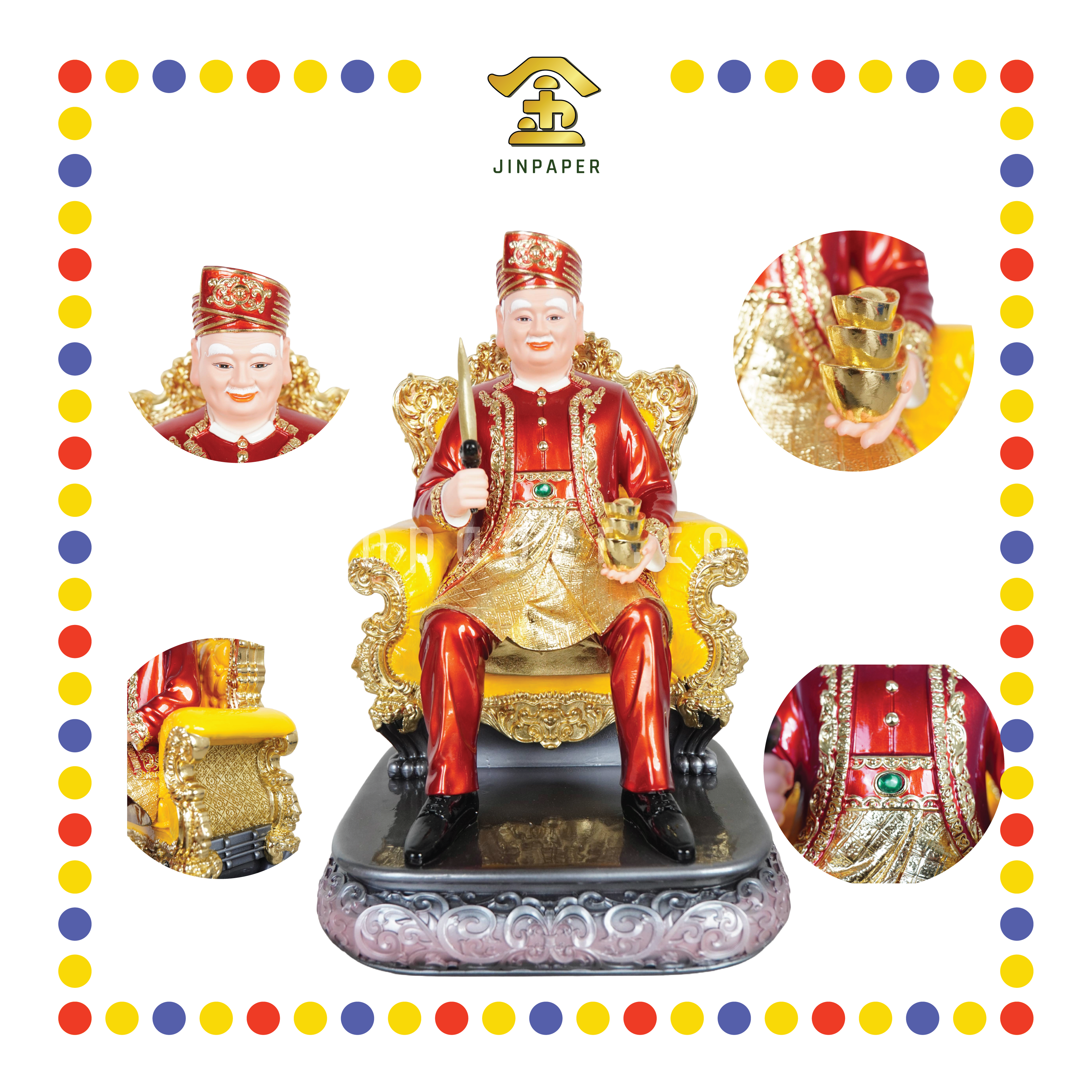 PRAYING STATUE 16寸 添好运高级拿督公(红衣)