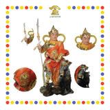 PRAYING  STATUE 16" 树脂珍珠淡彩华光大帝