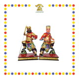 PRAYING  STATUE 16寸 彩色按金箔关平周仓