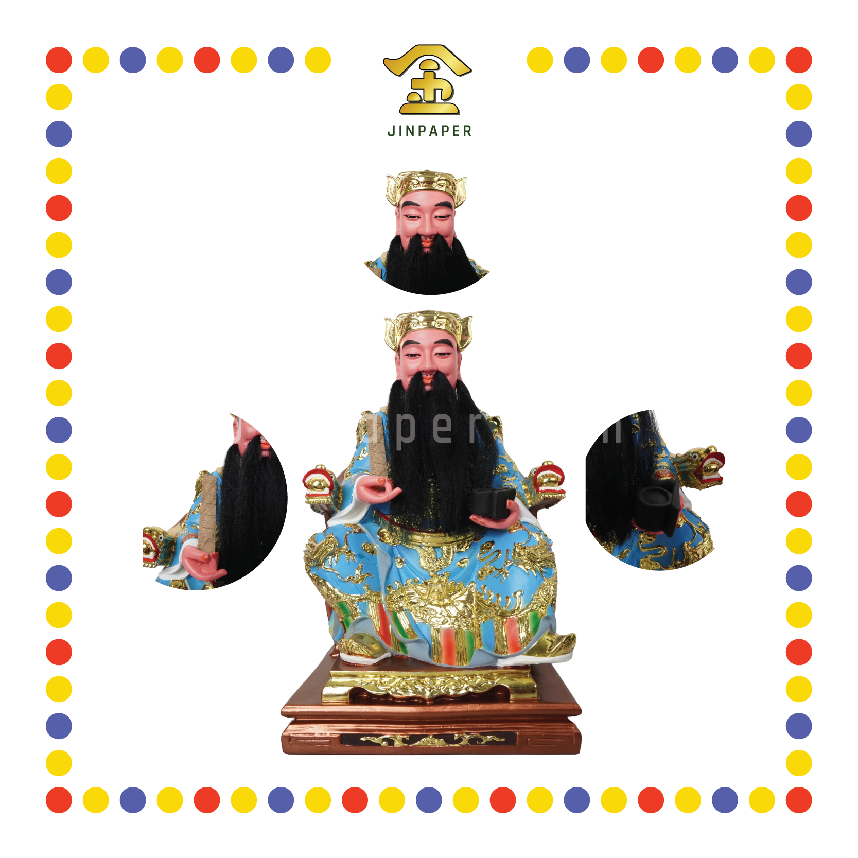 PRAYING  STATUE 16" 七彩敦煌鲁班